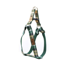 Cargar imagen en el visor de la galería, Arnés cinta cuadrillé verde &amp; camel - Perros Unidos
