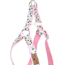 Cargar imagen en el visor de la galería, Arnés cinta flores rosa &amp; musgo - Perros Unidos