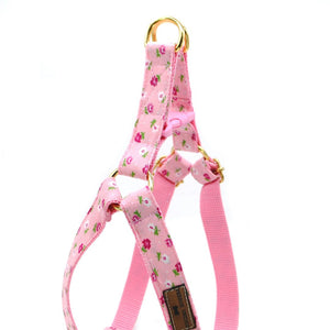 Arnés cinta flores rosado - Perros Unidos