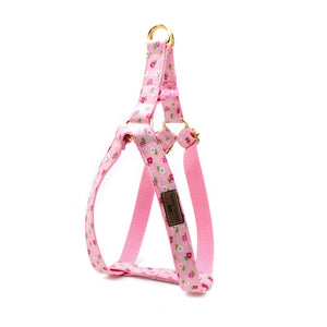 Arnés cinta flores rosado - Perros Unidos