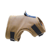 Cargar imagen en el visor de la galería, Arnés cuadrillé azul &amp; mostaza - Perros Unidos
