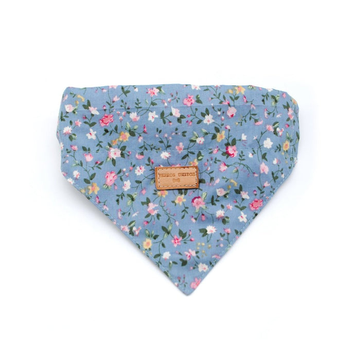 Bandana flores celeste vintage - Perros Unidos