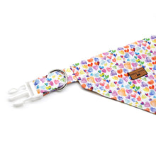 Cargar imagen en el visor de la galería, Bandana perro corazones multicolor - Perros Unidos