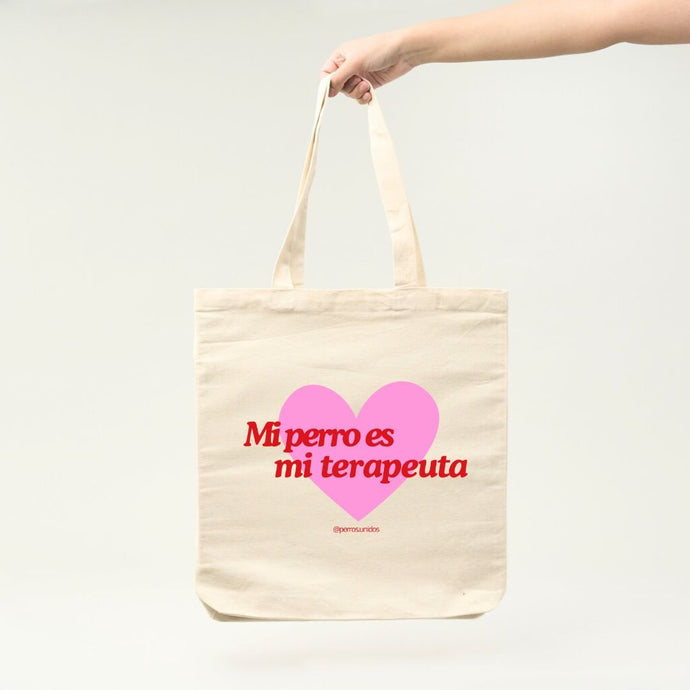 Bolsa Tote Bag Mi perro es mi terapeuta - Perros Unidos