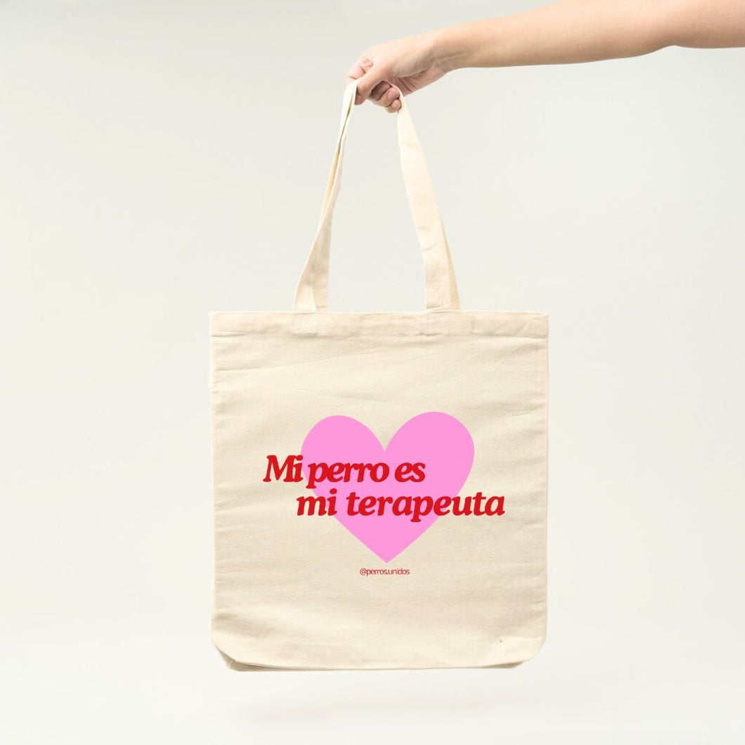 Bolsa Tote Bag Mi perro es mi terapeuta - Perros Unidos