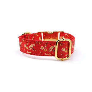 Collar broche rojo japonés - Perros Unidos