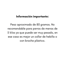 Cargar imagen en el visor de la galería, Collar broche rositas bordado - Perros Unidos