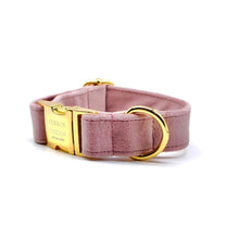 Cargar imagen en el visor de la galería, Collar broche velvet palo rosa claro - Perros Unidos