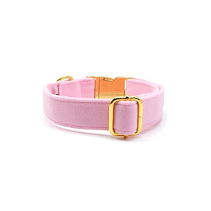 Collar broche velvet rosa pálido - Perros Unidos