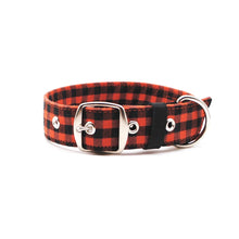 Cargar imagen en el visor de la galería, Collar cuadrillé naranjo &amp; negro - Perros Unidos