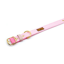 Cargar imagen en el visor de la galería, Collar cuadrillé rosado - Perros Unidos