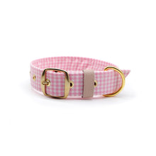 Cargar imagen en el visor de la galería, Collar cuadrillé rosado - Perros Unidos