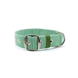 Collar cuadrillé verde - Perros Unidos