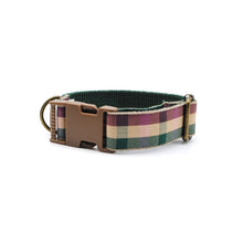 Cargar imagen en el visor de la galería, Collar cuadrillé verde &amp; beige - Perros Unidos