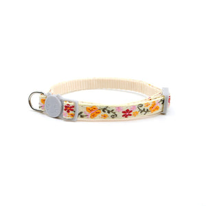 Collar gato broche antiahorque flores primaveral - Perros Unidos