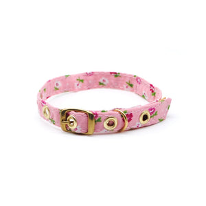Collar gato flores rosado - Perros Unidos