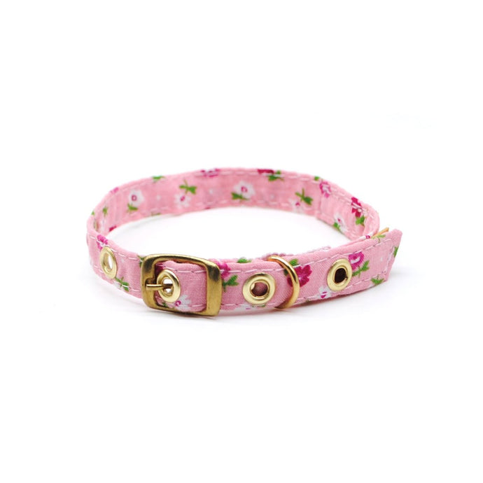 Collar gato flores rosado - Perros Unidos