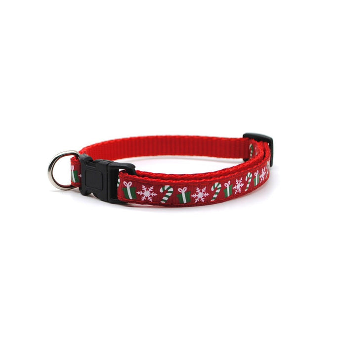 Collar gato navideño rojo regalos - Perros Unidos