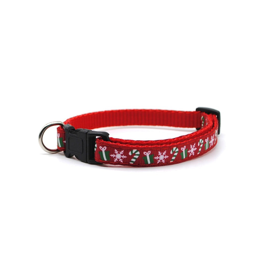 Collar gato navideño rojo regalos - Perros Unidos