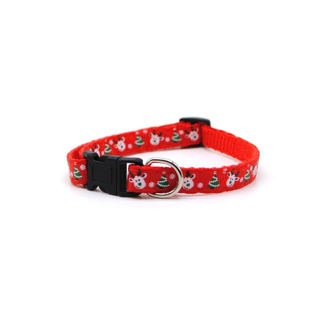 Collar gato navideño rojo renos - Perros Unidos
