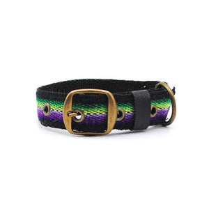 Collar gato rayado negro & morado - Perros Unidos