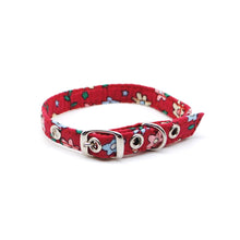 Cargar imagen en el visor de la galería, Collar gato rojo flores colores - Perros Unidos