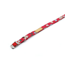 Cargar imagen en el visor de la galería, Collar gato rojo flores colores - Perros Unidos