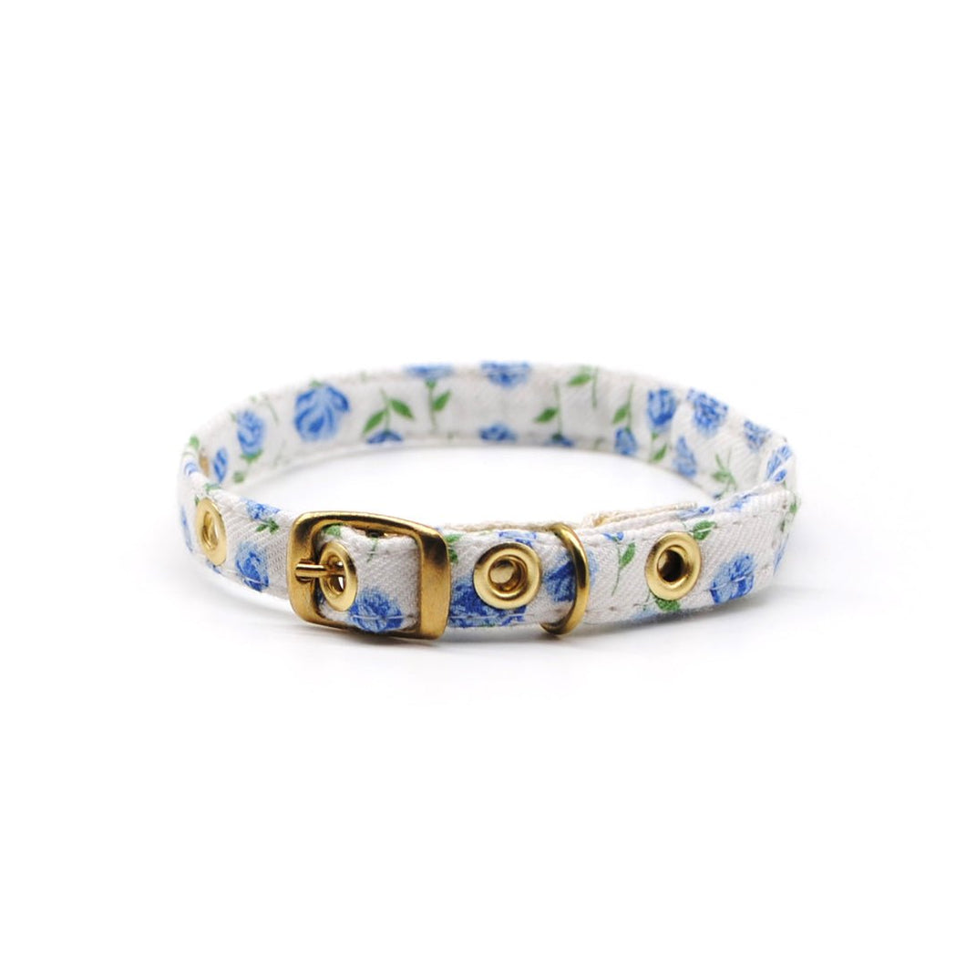 Collar gato rositas celestes - Perros Unidos