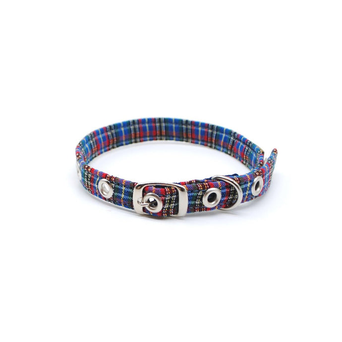 Collar gato tartán azul - Perros Unidos