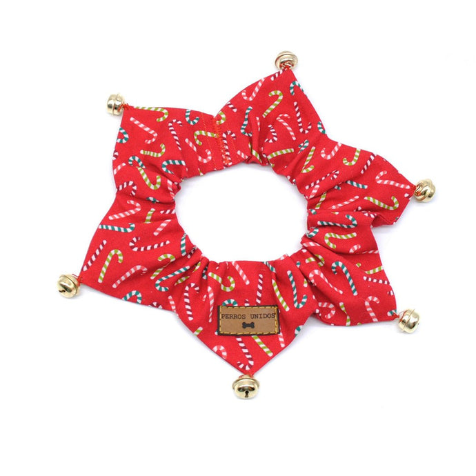 Collar navideño bastones rojo - Perros Unidos
