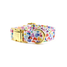 Cargar imagen en el visor de la galería, Collar perro broche corazones multicolor - Perros Unidos