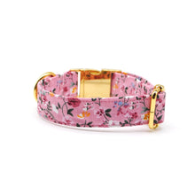Cargar imagen en el visor de la galería, Collar perro broche flores palo rosa - Perros Unidos