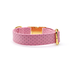 Collar perro broche puntos palo rosa - Perros Unidos