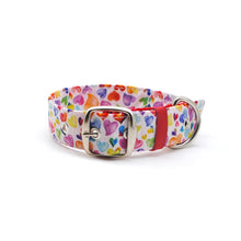 Cargar imagen en el visor de la galería, Collar perro corazones multicolor - Perros Unidos