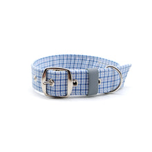 Cargar imagen en el visor de la galería, Collar perro cuadrillé celeste