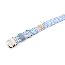 Cargar imagen en el visor de la galería, Collar perro cuadrillé celeste