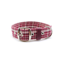 Cargar imagen en el visor de la galería, Collar perro cuadrillé rojo italiano - Perros Unidos