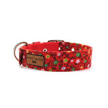Cargar imagen en el visor de la galería, Collar perro mini flores rojo - Perros Unidos
