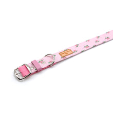 Cargar imagen en el visor de la galería, Collar perro rosado pálido flores