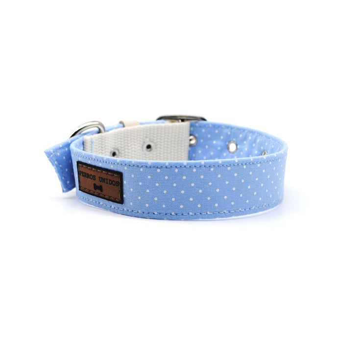 Collar puntos celeste - Perros Unidos