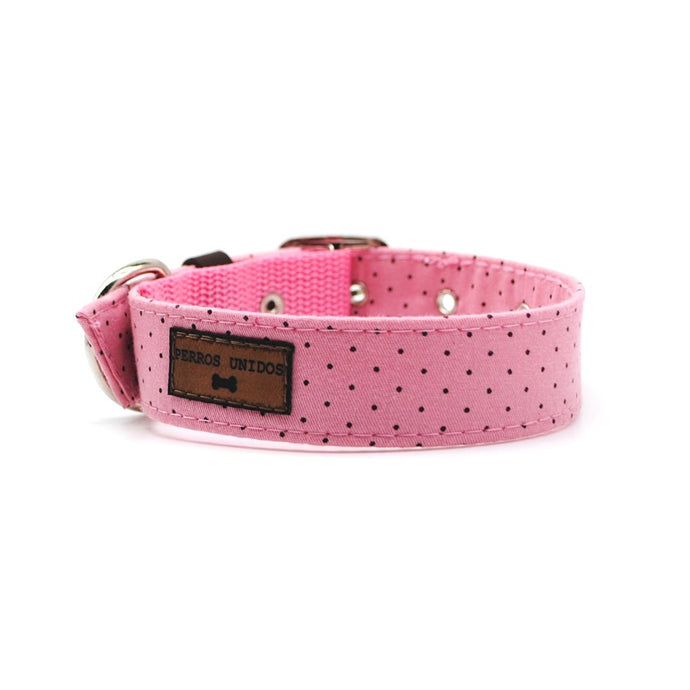 Collar puntos palo rosa - Perros Unidos