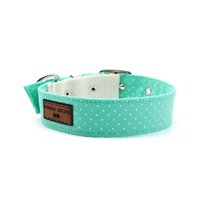 Collar puntos verde agua - Perros Unidos