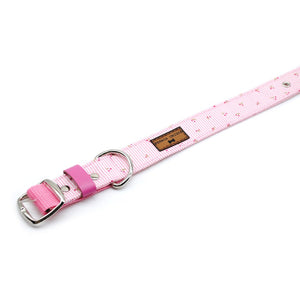 Collar rayas rosadas cerezas - Perros Unidos