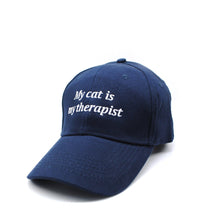 Cargar imagen en el visor de la galería, Jockey azul marino My cat is my therapist - Perros Unidos