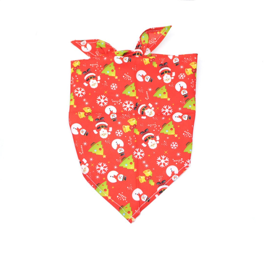 Pañoleta perro triangular navideña roja - Perros Unidos