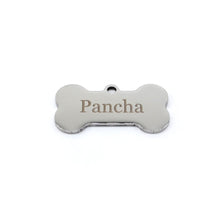 Cargar imagen en el visor de la galería, Placa identificación hueso plateada - Perros Unidos