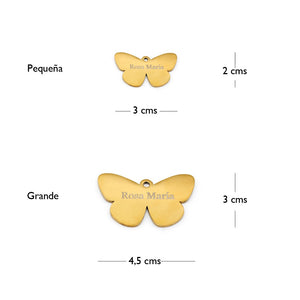 Placa identificación mariposa dorada - Perros Unidos